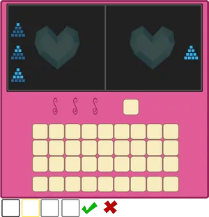 Minecraft Heart Game Interface PNG Image