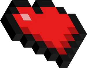 Minecraft Heart Icon PNG Image