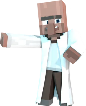 Minecraft Herobrine Character Render PNG Image