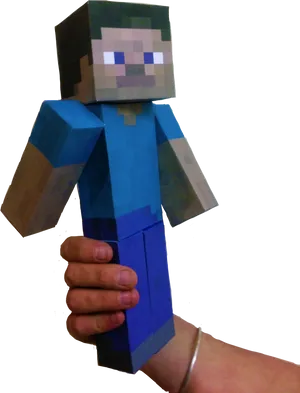 Minecraft Herobrine Papercraft Model PNG Image