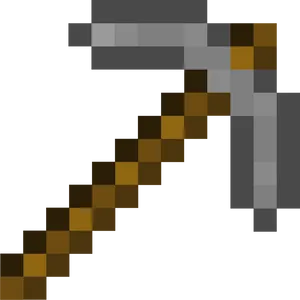 Minecraft Iron Pickaxe PNG Image