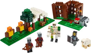 Minecraft Lego Crossover Set PNG Image