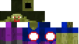 Minecraft_ Mobs_ Blurred PNG Image