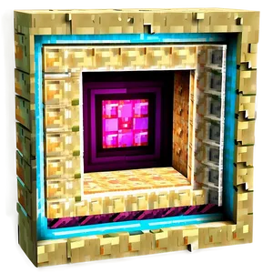 Minecraft Nether Portal Art Png Ofr60 PNG Image