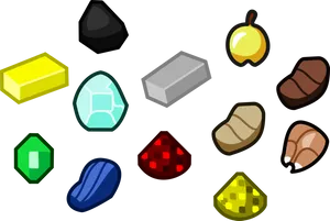 Minecraft_ Ores_and_ Minerals_ Collection.png PNG Image