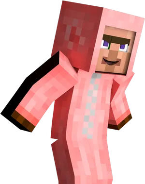 Minecraft Pig Costume Character PNG Image