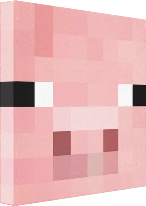 Minecraft Pig Face Texture PNG Image