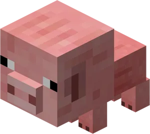 Minecraft_ Pig_ Model.png PNG Image