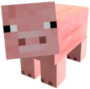 Minecraft_ Pig_ Model.png PNG Image