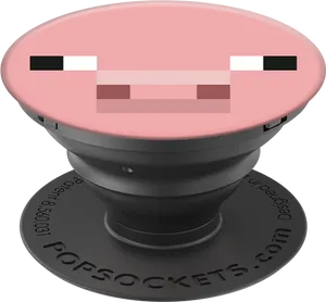 Minecraft Pig Pop Socket Design PNG Image