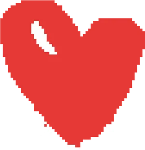 Minecraft Pixel Heart Icon PNG Image