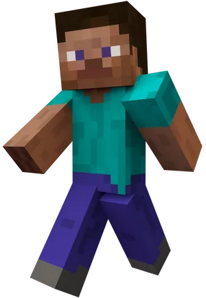 Minecraft Steve Character Model PNG Image