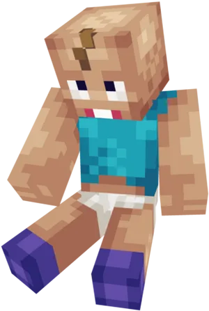 Minecraft Steve Character Render PNG Image