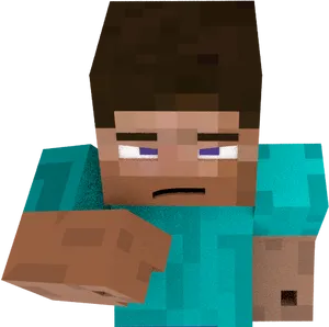 Minecraft Steve Close Up PNG Image