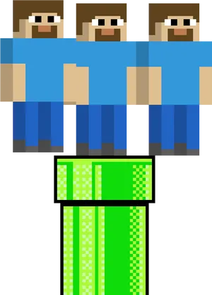 Minecraft_ Steve_ Pixel_ Art PNG Image