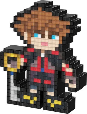 Minecraft Style Pixel Art Character PNG Image