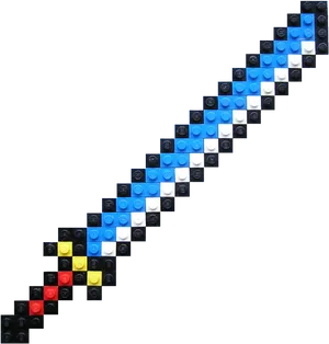 Minecraft Sword Lego Representation PNG Image