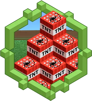 Minecraft T N T Explosives Stack PNG Image