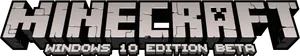 Minecraft_ Windows_10_ Edition_ Beta_ Logo PNG Image