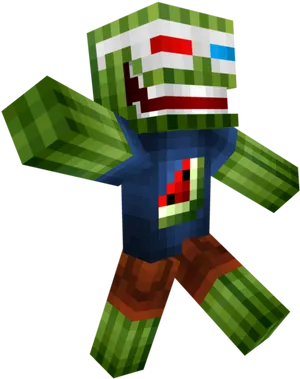 Minecraft Zombie Grass Block Costume PNG Image