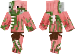 Minecraft_ Zombie_ Pigman_ Character_ Models PNG Image