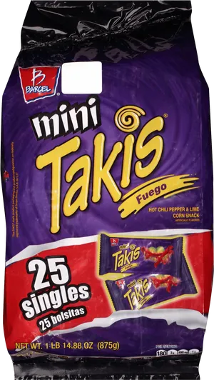 Mini Takis Fuego Snack Pack PNG Image