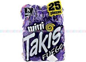 Mini Takis Fuego Snack Pack25 Pieces PNG Image