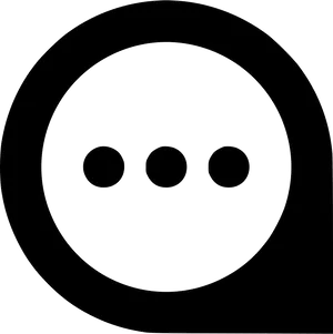 Minimalist Black Circle Design PNG Image