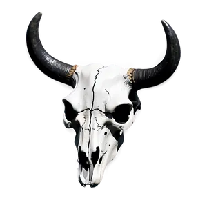 Minimalist Bull Skull Outline Png 06122024 PNG Image