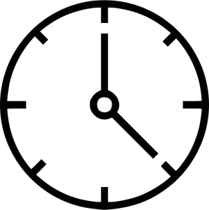 Minimalist Clock Icon PNG Image