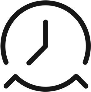 Minimalist Clock Icon PNG Image