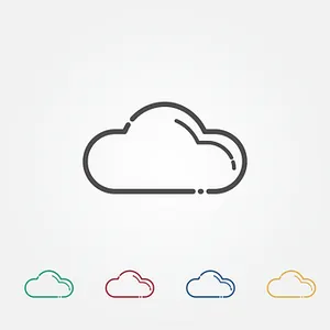 Minimalist Cloud Icon Design PNG