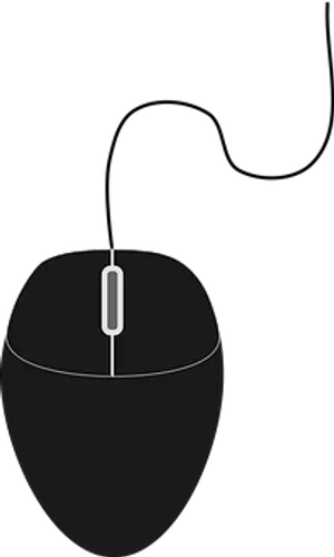 Minimalist Computer Mouse Design PNG Image