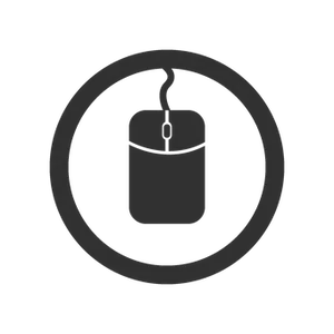 Minimalist Computer Mouse Icon PNG Image