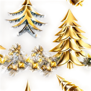 Minimalist Gold Christmas Tree Decor Png 06282024 PNG Image