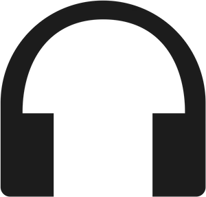 Minimalist Headphones Icon PNG Image