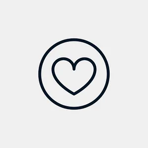 Minimalist Heart Icon PNG Image