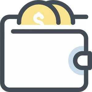 Minimalist Icon Wallet Design PNG Image