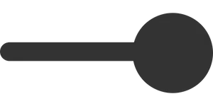 Minimalist Key Silhouette PNG Image