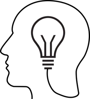 Minimalist Lightbulb Graphic PNG