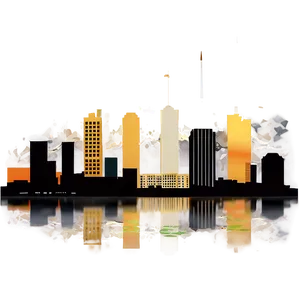 Minimalist Miami Skyline Drawing Png Say61 PNG Image