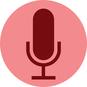Minimalist Microphone Icon PNG