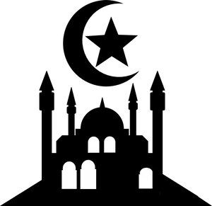 Minimalist Mosque Silhouette PNG Image