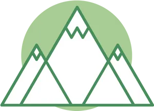 Minimalist Mountain Range Graphic PNG