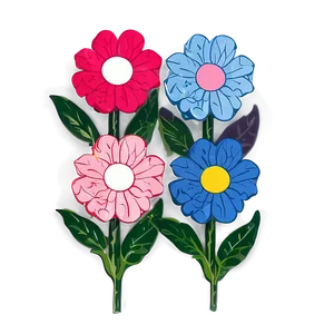 Minimalist Murakami Flower Outline Png Pvp92 PNG Image