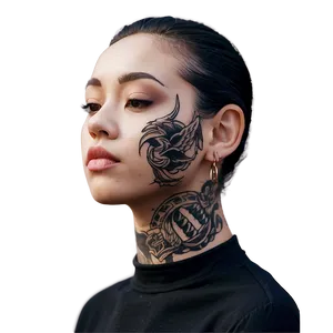 Minimalist Neck Tattoo Collection Png Dvg PNG Image