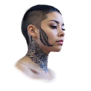 Minimalist Neck Tattoo Collection Png Erw PNG Image