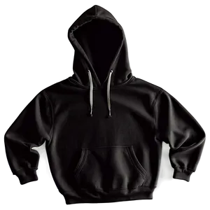 Minimalist Plain Black Sweatshirt Png 06272024 PNG Image