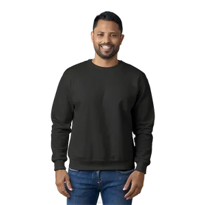 Minimalist Plain Black Sweatshirt Png Ssa PNG Image