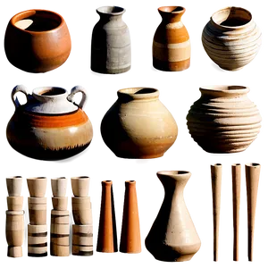 Minimalist Pottery Pieces Png Pij PNG Image